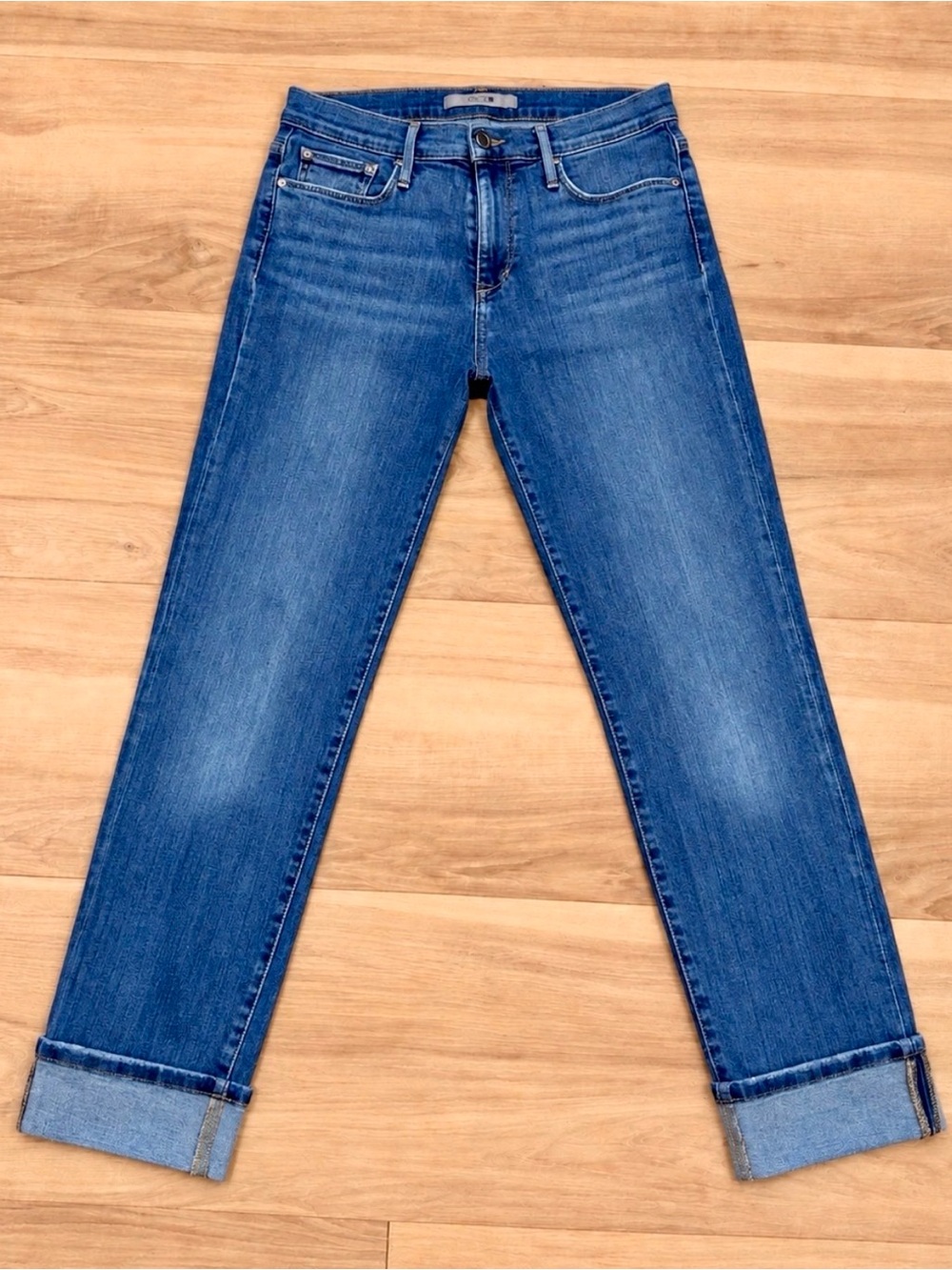 Joe’s Jeans Straight Crop Cuffed Stretch Denim Jeans Women’s 27x26.5 LNWT
